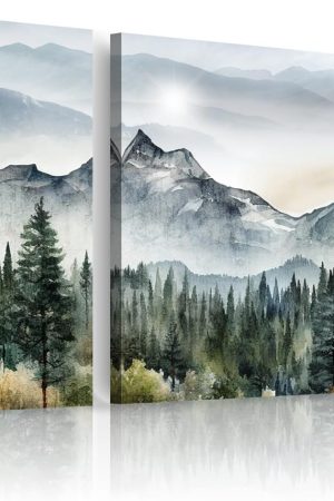 Ink Landscape Light Luxury Framed Living Room Wall Painting