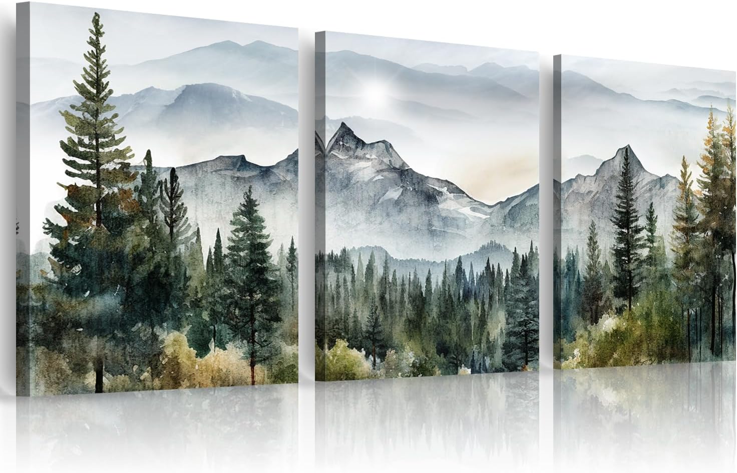 Ink Landscape Light Luxury Framed Living Room Wall Painting